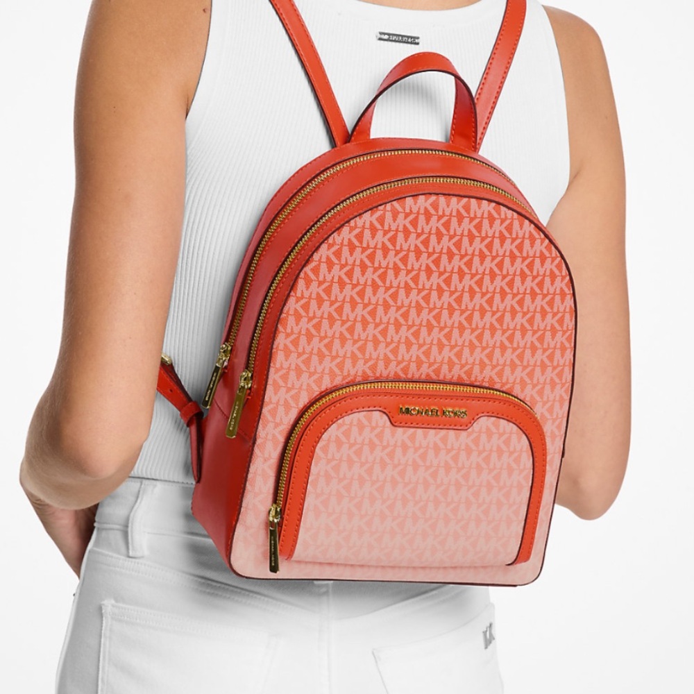 Michael Kors Orange Gradient Backpack With Monogr… - image 4